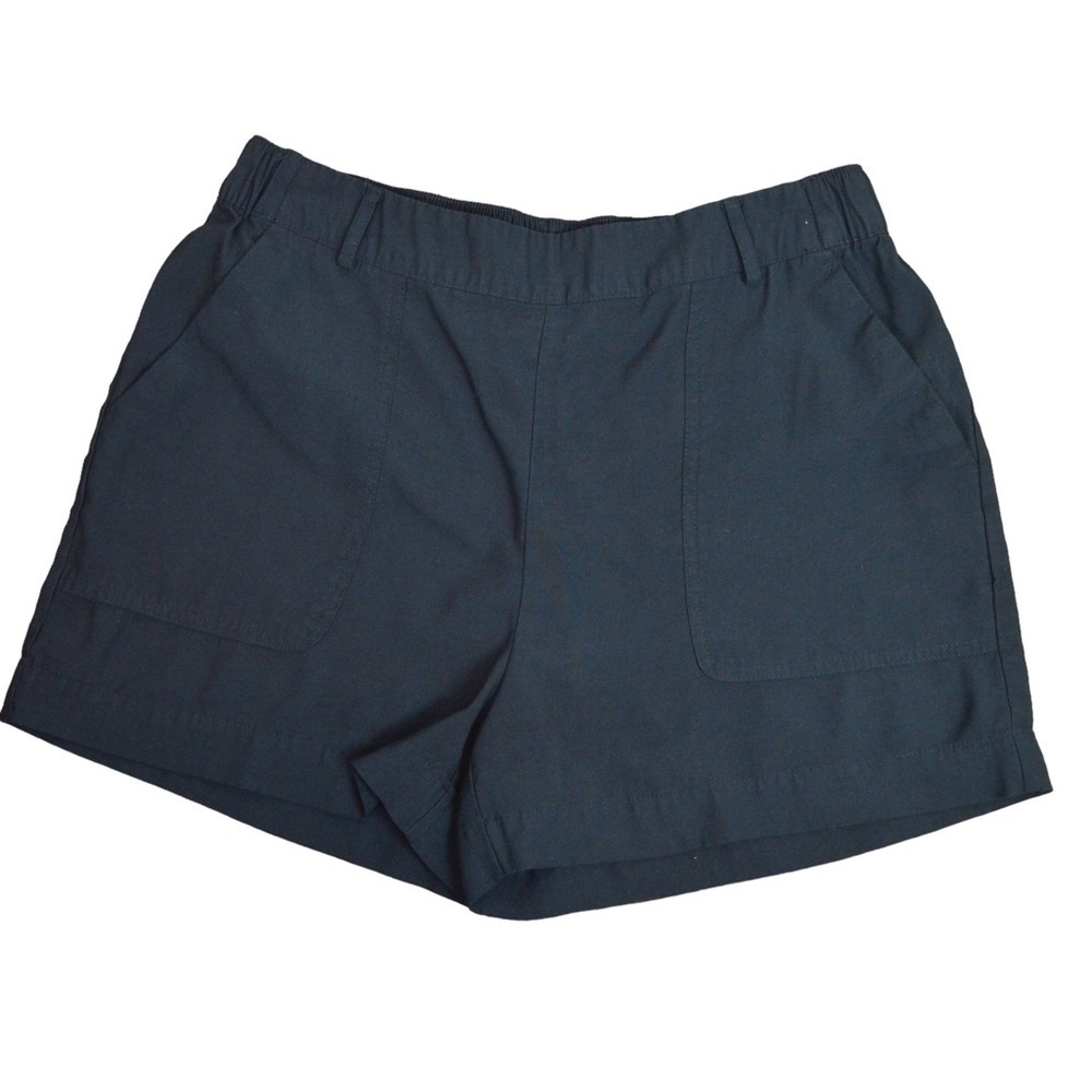 A New Day Rayon Blend Black High Rise Pull On Shorts, Size Large